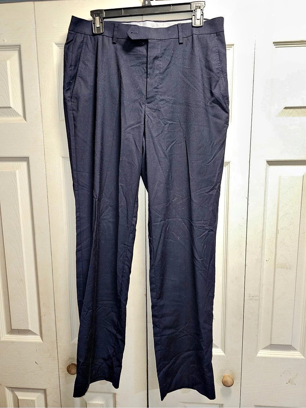 Straight Leg Pants in Blue Like New